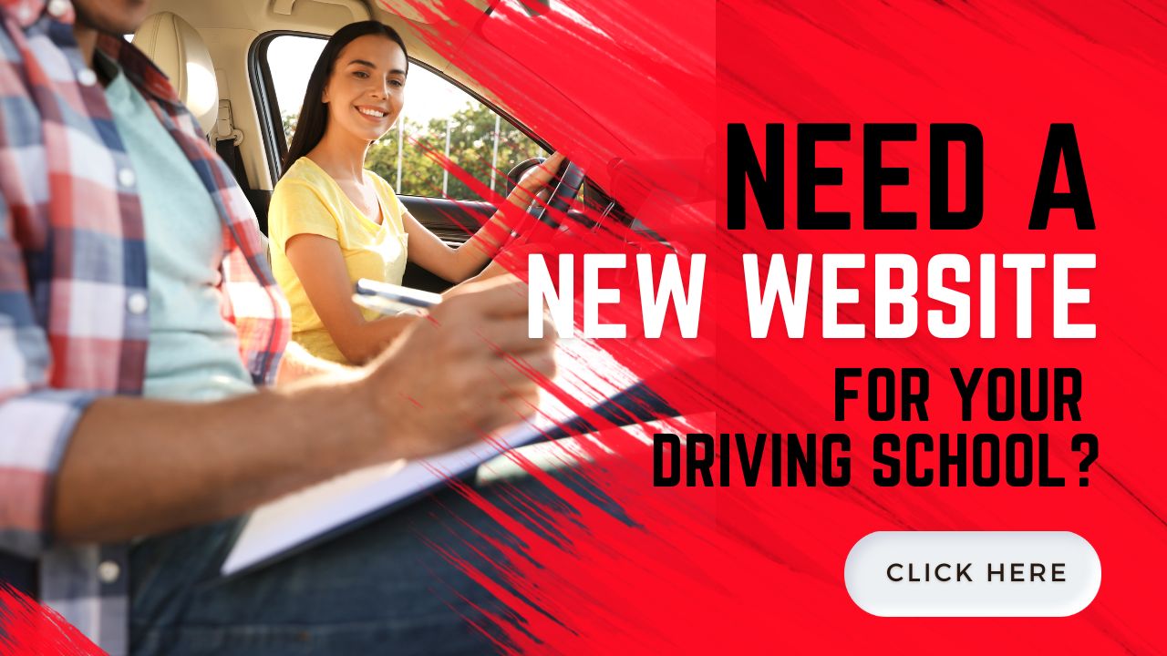 A banner for web design for driving schools and instructors